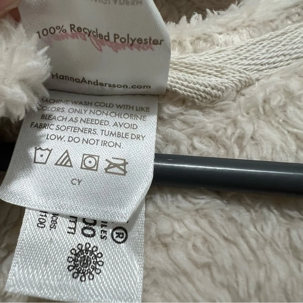 Hanna Andersson Baby Fuzzy Cream Snow Suit Size 60cm/3-6 Months